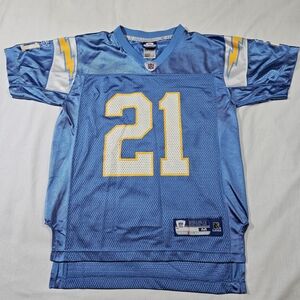 Ladainisn Tomlinson Chargers Jersey Blue Reebok NFL Equipment Youth Medium 10-12